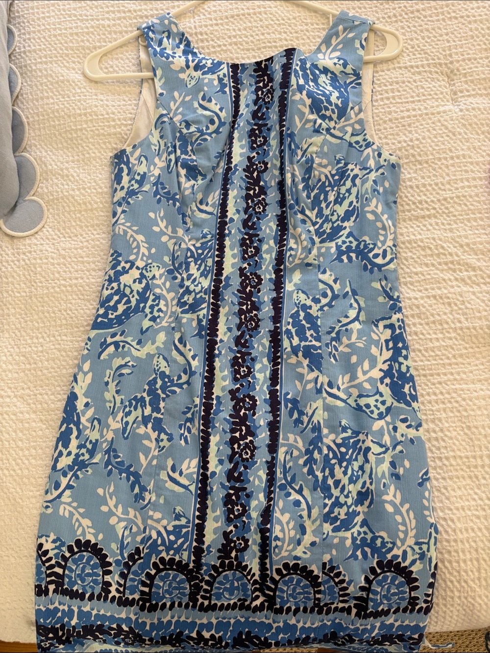 Lilly Pulitzer Light Blue & Navy Floral Shift Dress